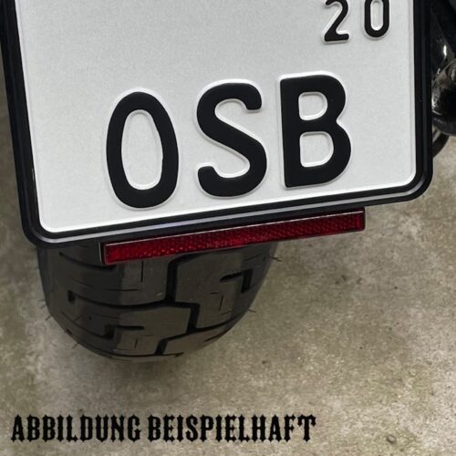 Reflektor universal rot | Rückstrahler selbstklebend | E-geprüft | Motorrad – Bild 2