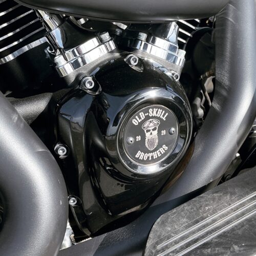 OSB Timer Cover | pass. f. Twin Cam und M8 Motoren | schwarz – Bild 2