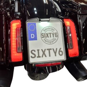 Kennzeichenhalter mittig | pass. f. Touring | CNC gefräst | schwarz