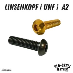 Zöllige Linsenkopfschrauben UNF | Edelstahl PVD
