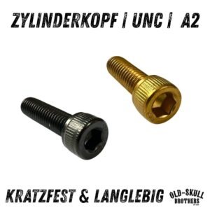 Zöllige Zylinderkopfschrauben UNC Edelstahl PVD | #6 - 3/8"