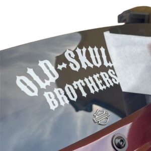 Old-Skull Brothers Logo Aufkleber geplottet | UV-beständig | schwarz & weiß